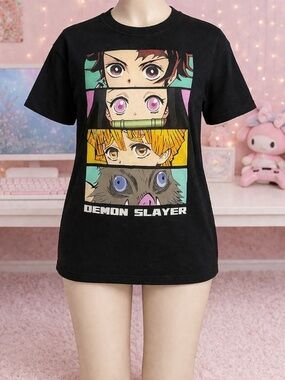 Demon Slayer Kids Black Graphic Tee